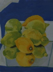 Reflection on Lemons, 2018, 39.5 x 30 cms,  Oil on canvas