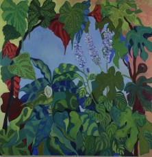 Peace, Figs and Angels, 2020, 124 x 121.5 cms, oil on canvas