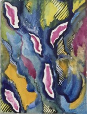 Peace Lily watercolour no. 30, 2021, 31 x 23 cms, watercolour and ink on watercolour paper