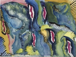 Peace Lily watercolour no. 31, 2021, 23 x 31 cms, watercolour and ink on watercolour paper