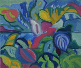 Peace Lily 6, 2020, 20.5 x 24.5 cms, oil on canvas