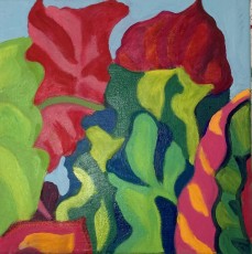 Angel Wings no. 1, 2024, 31 x 31 cms, oil on canvas